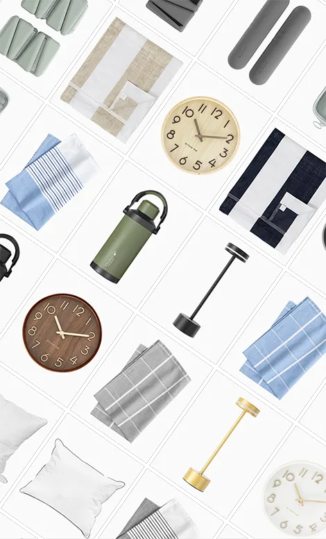 Sammanställd bildgrid med konsument- och vardagsprodukter presenterade i separata rutor, där varje produkt är frilagd mot ljus bakgrund. Bilden illustrerar inom ramen för produktfotografering hur produktbilder med varierande ursprung och visuellt uttryck kan samlas i ett sammanhållet system för guider, redaktionella sammanhang och strukturerade översikter.