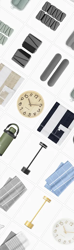 Sammanställd bildgrid med konsument- och vardagsprodukter presenterade i separata rutor, där varje produkt är frilagd mot ljus bakgrund. Bilden illustrerar inom ramen för produktfotografering hur produktbilder med varierande ursprung och visuellt uttryck kan samlas i ett sammanhållet system för guider, redaktionella sammanhang och strukturerade översikter.